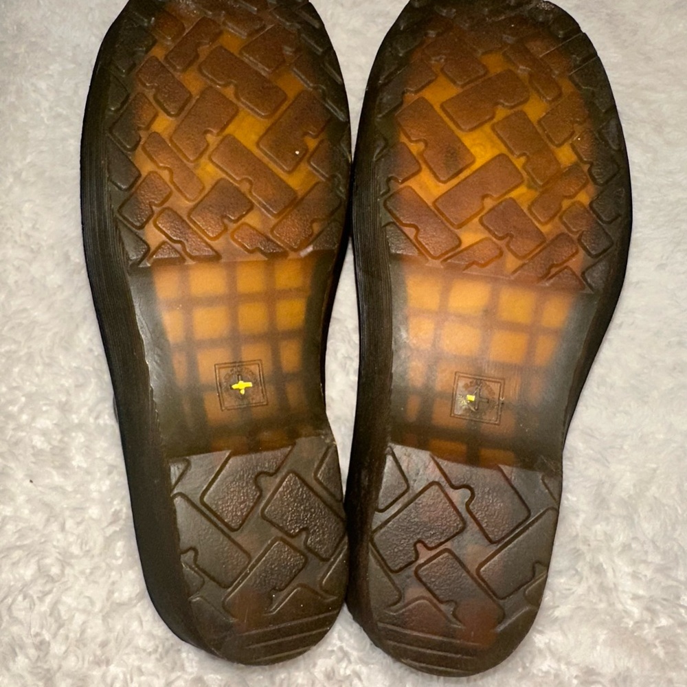DR. MARTEN Black Leather Slip-On Clogs - Picture 7 of 8